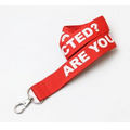 Red Polyester Lanyard 5/8" (15 mm) Wide